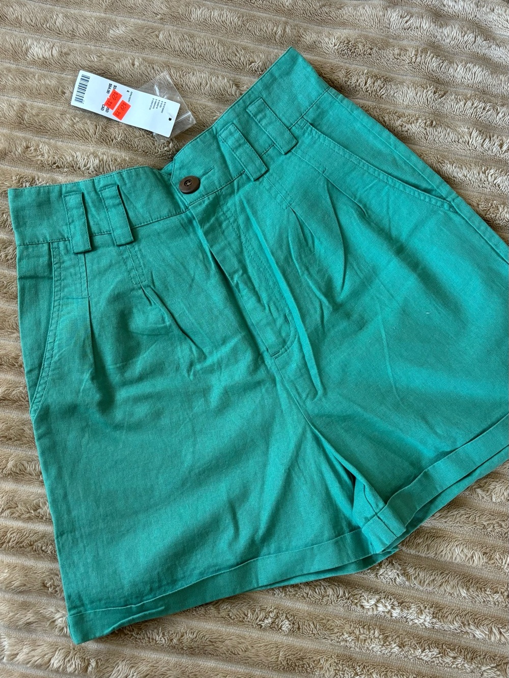 Urban Outfitters High-Waist Teal Green Shorts